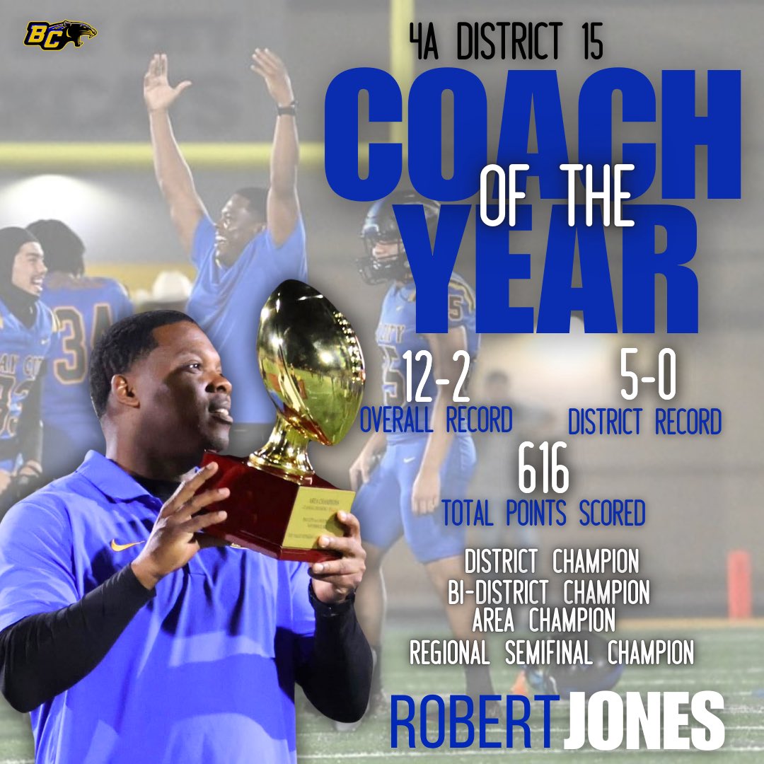 The 15-4A Division 1 Coach of the Year is none other than <a href="/CoachRJones_/">Robert Jones</a>! #BFND