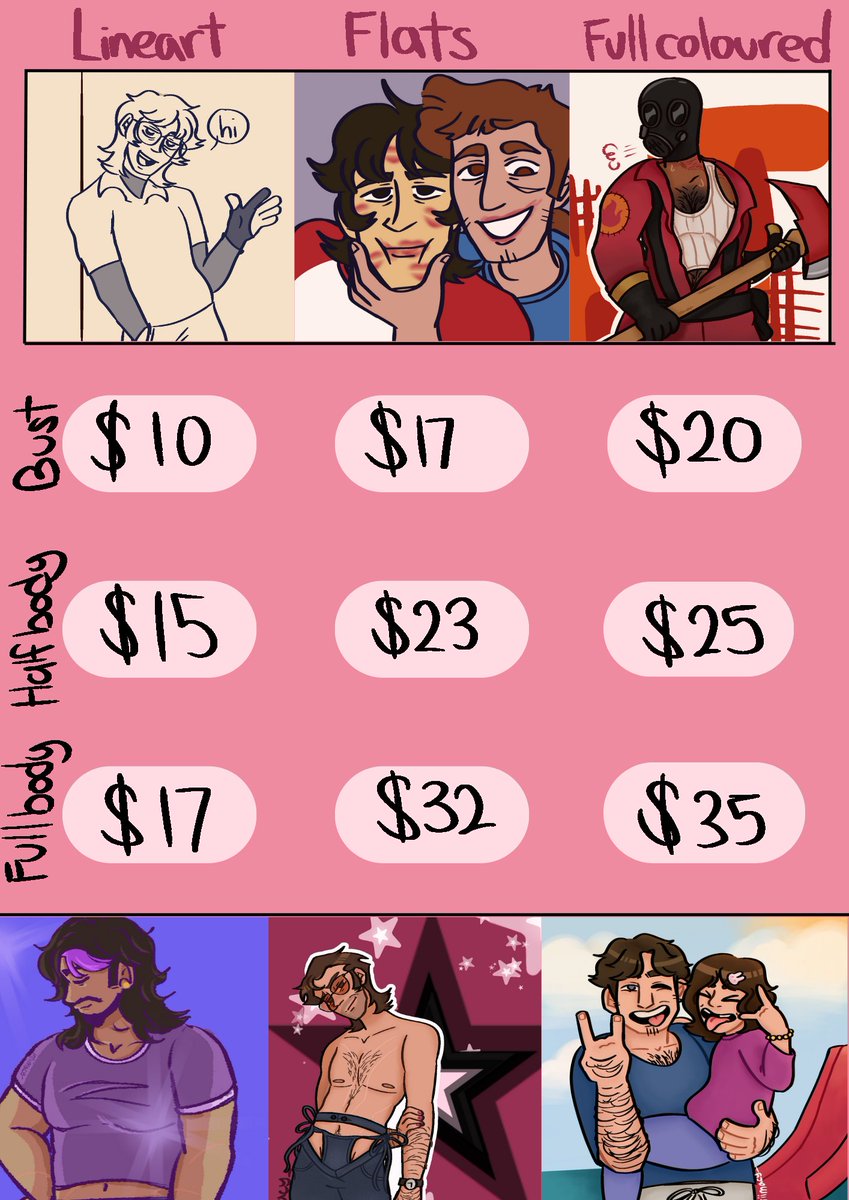 intiimacy_'s tweet image. hello I finally updated my commission sheet!! if any of y'all have questions, feel free to dm me! RTs are greatly appreciated!!