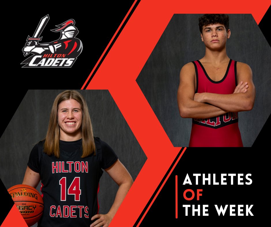 Congratulations to Madison Levato <a href="/HiltonVBowling/">Hilton Varsity Boys & Girls Bowling</a>, Jack Smith @HiltonHoops, Mallory Heise <a href="/hiltongbb/">Hilton Girls Basketball</a> &amp; Jon Testa <a href="/HiltonWrestle/">Cadet Wrestling</a> They are our first and second winter season #CadetNation 𝙖𝙩𝙝𝙡𝙚𝙩𝙚𝙨 𝙤𝙛 𝙩𝙝𝙚 𝙬𝙚𝙚𝙠  #WeAreHilton🎳🏀🤼🍎