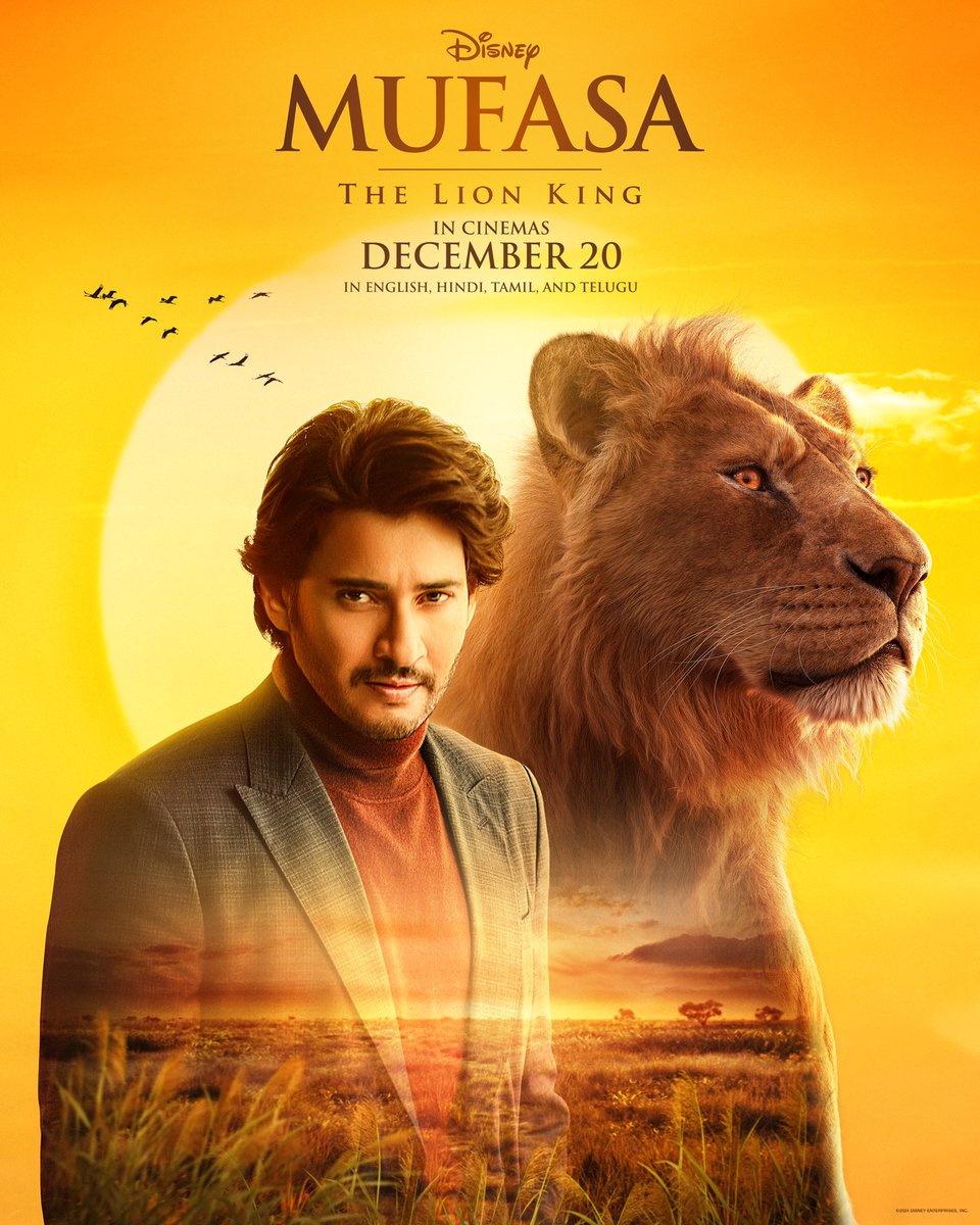 Mahesh Babu (@urstrulymahesh) on Twitter photo Voicing Mufasa has been an incredible experience that I’ll always hold close to my heart. I hope you experience the same joy watching Disney’s Mufasa: The Lion King as I did.
#MufasaTheLionKing #HakunaMufasa <a href="/DisneyStudiosIN/">Walt Disney Studios India</a> Voicing Mufasa has been an incredible experience that I’ll always hold close to my heart. I hope you experience the same joy watching Disney’s Mufasa: The Lion King as I did.
#MufasaTheLionKing #HakunaMufasa <a href="/DisneyStudiosIN/">Walt Disney Studios India</a>