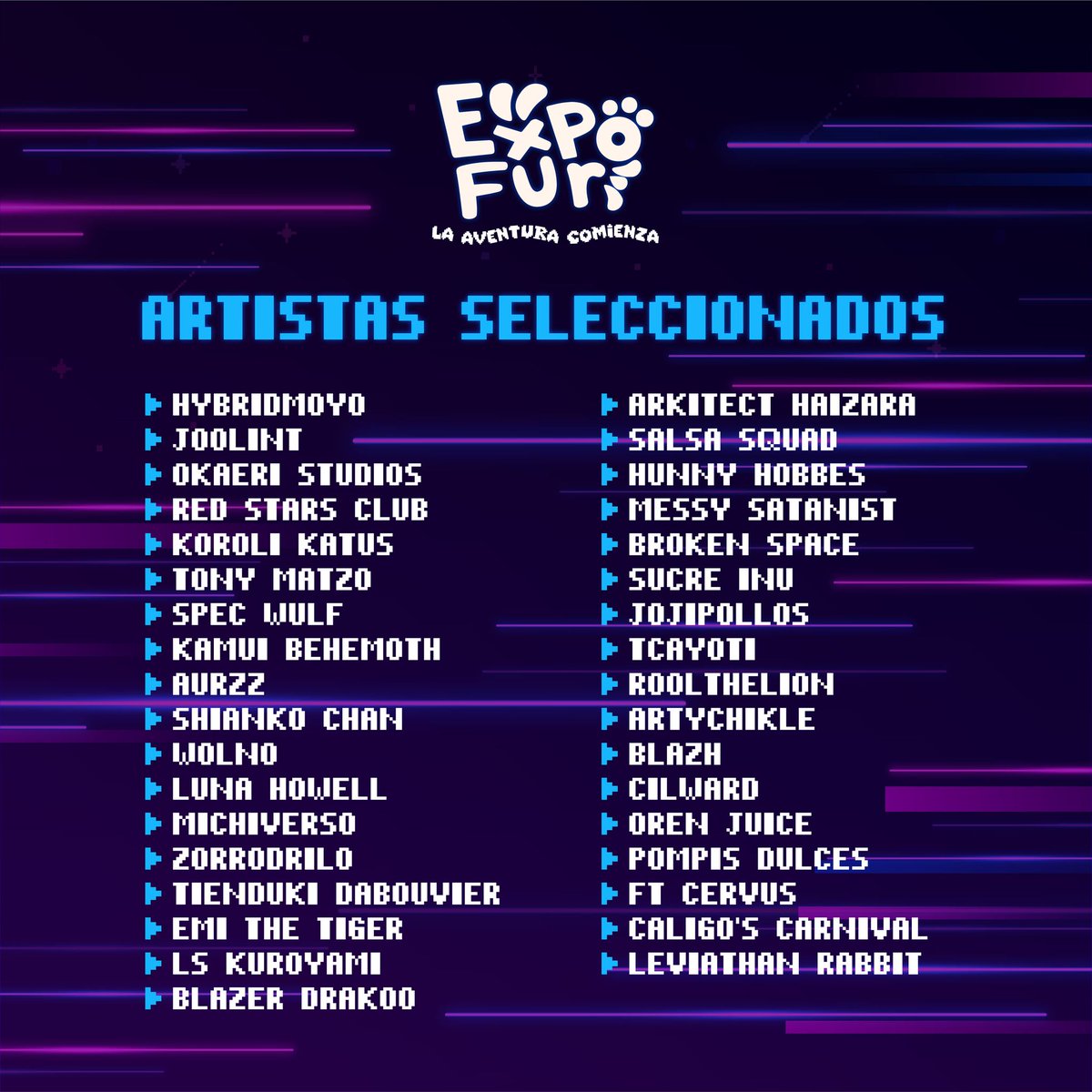 expofur's tweet image. ¡Primera ronda de artistas seleccionados!
Ya hemos enviado un correo electrónico a los artistas y expositores seleccionados.
¿Quieres ser parte?
Aún puedes mandar tu solicitud para ser expositor
forms.gle/rakXbLiDhGWQzh…
Quedan pocos lugares
La próxima selección el 30 de diciembre.