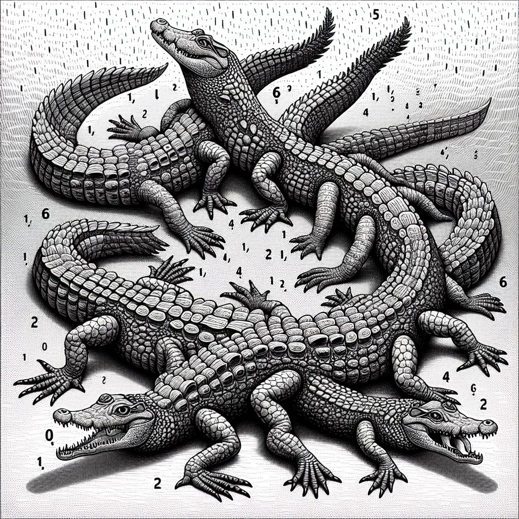 LogicableApp's tweet photo. 🧠 CROCODILE PUZZLE 🐊  
A crocodile has 4 legs, and each leg has 2 feet. If he loses one leg but gains 2 tails, how many feet does he have now? 🤔

A) 8  
B) 6  
C) 10  
D) 4  

#Math #Art #Mathematics #Logicable #Puzzles https://t.co/jao45xWSCR