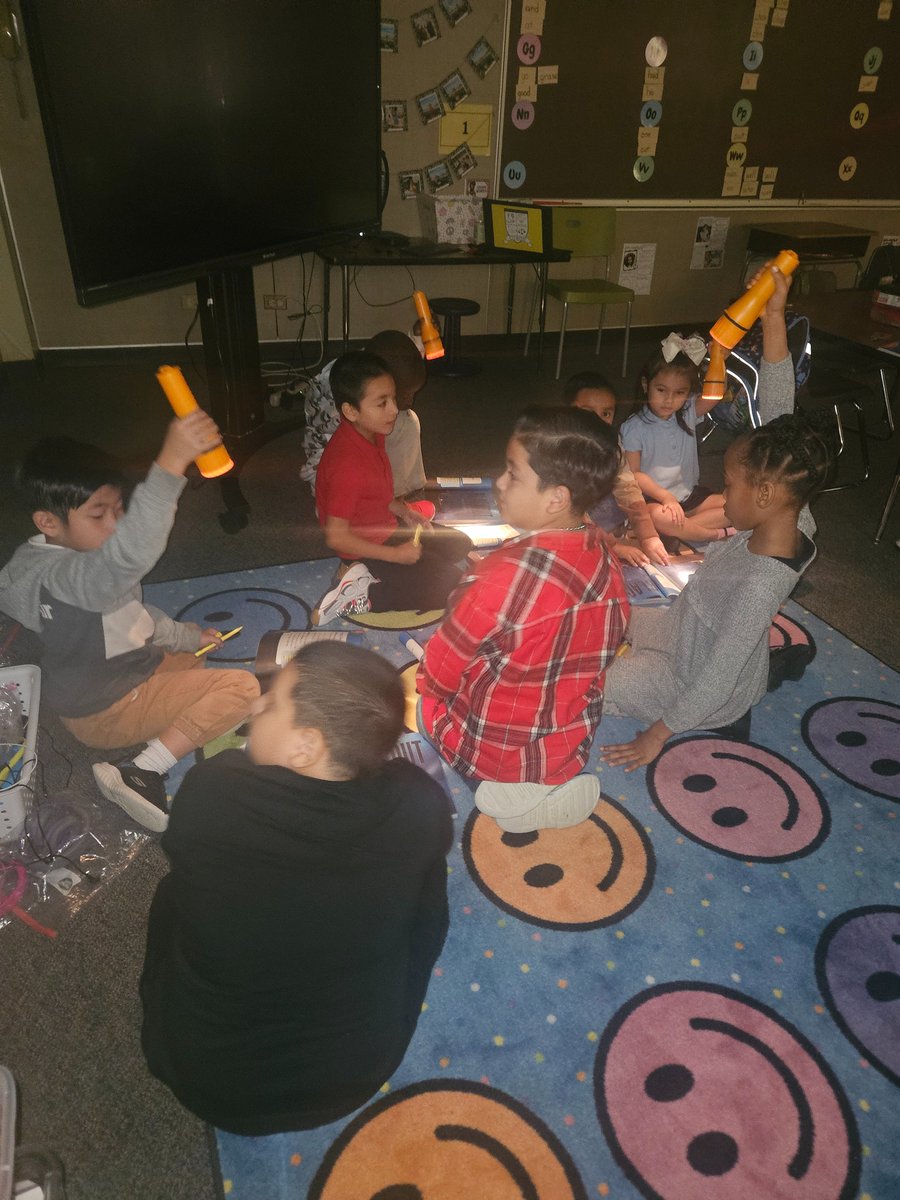 HuffKimber23862's tweet photo. Since we are reading 📚 the story, "The Blackout", I decided to have our own blackout in the classroom.  Students were able to relate the story to their own real world personal experience. 

@Martin_Mustangs @aliefisd https://t.co/ClfW8whebV