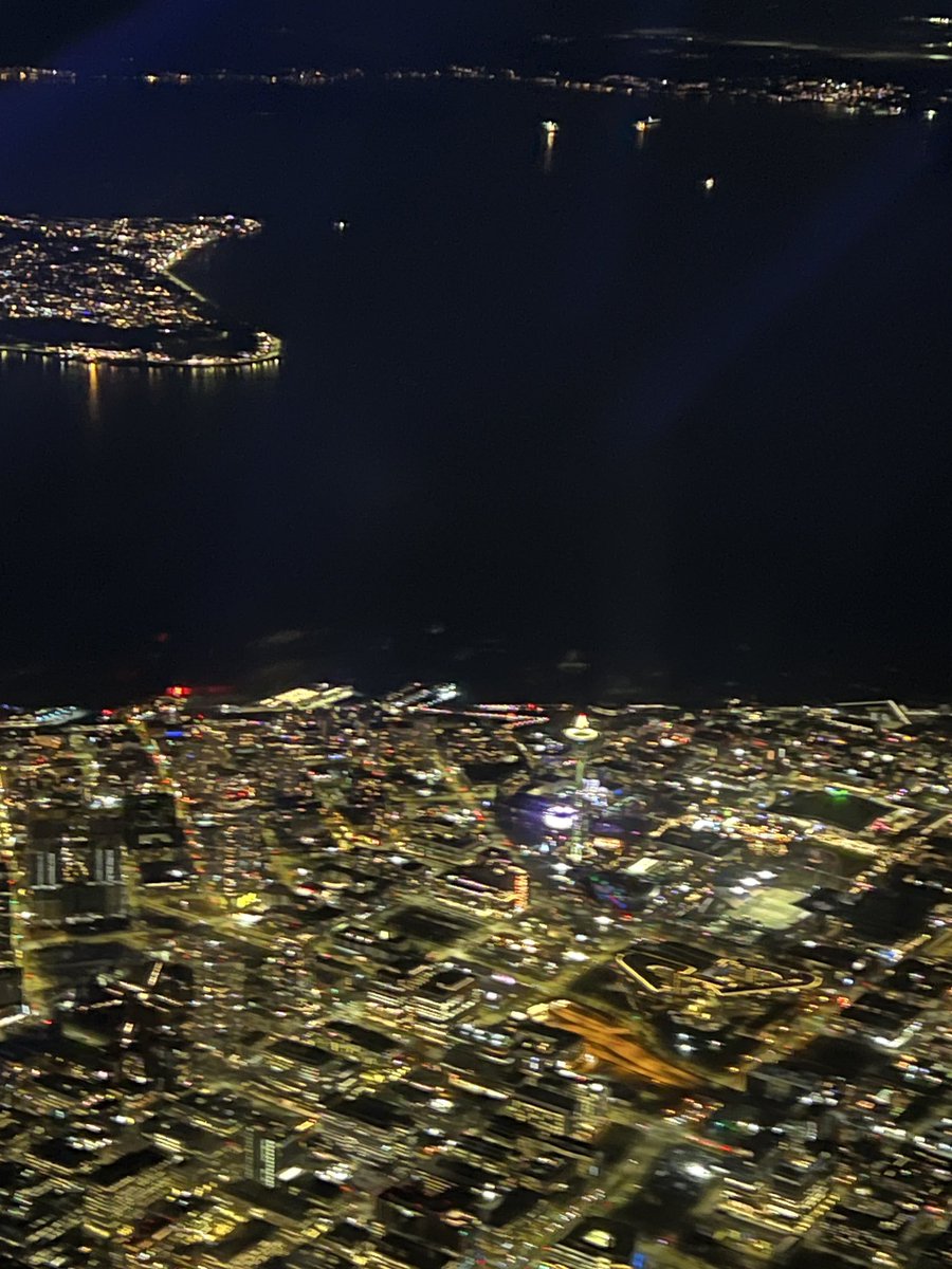 Seattle from the airplane. That’s the Space Needle below the shoreline 🤩

Our last flight to Victoria took less than an hour after eight+ hours of flying and two layovers. Happy to be home for the holidays 🎄