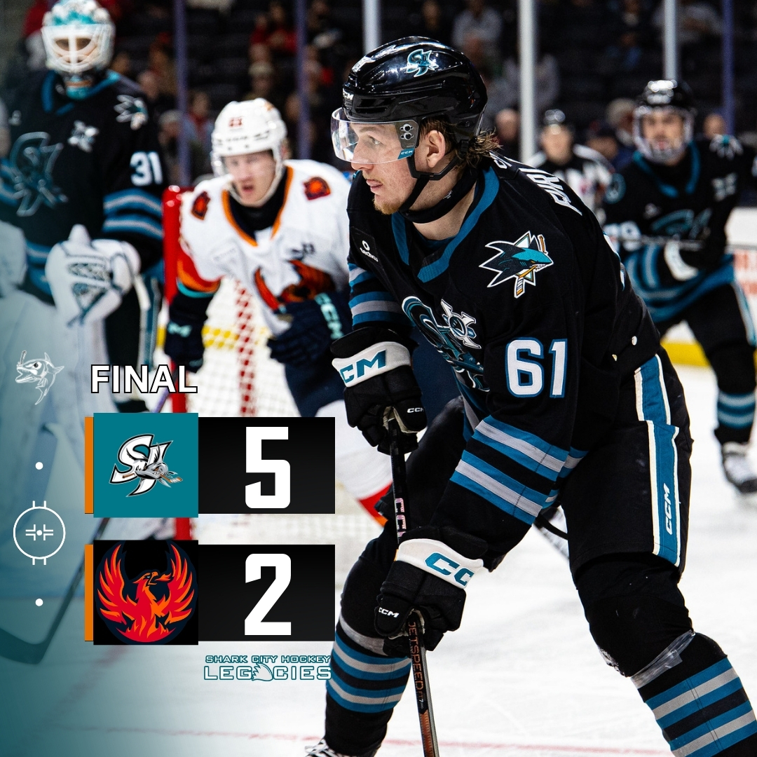SharkCityHockey's tweet photo. BARRACU-DUB!
The San Jose Barracuda defeat the Coachella Valley Firebirds 5-2.
#OneReef x #TheFutureIsTeal https://t.co/NqH9OsDTjb