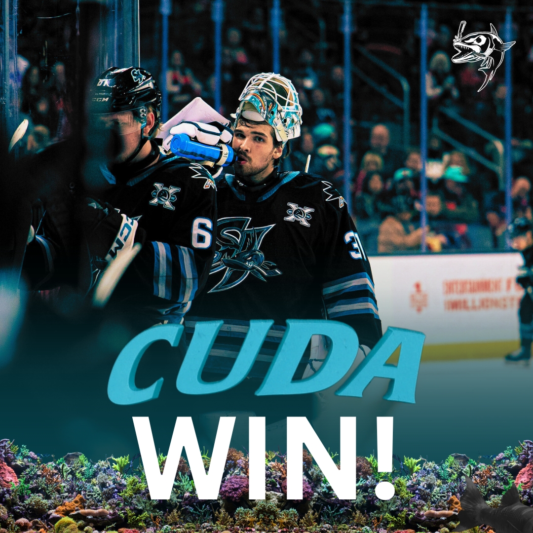 SharkCityHockey's tweet photo. BARRACU-DUB!
The San Jose Barracuda defeat the Coachella Valley Firebirds 5-2.
#OneReef x #TheFutureIsTeal https://t.co/NqH9OsDTjb