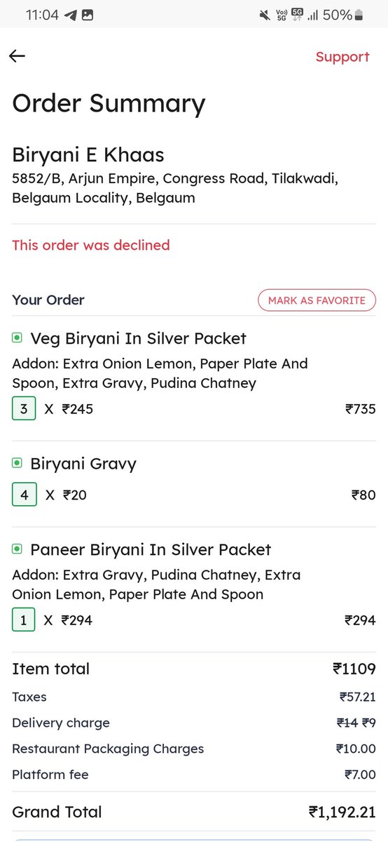 Adityaab31's tweet photo. @zomato @zomatocare 
Wors , Worst....  Coustomer support 
Zomato 
I have ordered Biryani and l cancelled within 2-3 Mins And they Saying It's not refundable.Minimum Cancel Time is only 1 Min And theyDon'tAnswering My Questions.Even Very rood And They Disconnect My Msg every time https://t.co/yEy4MqQdcC