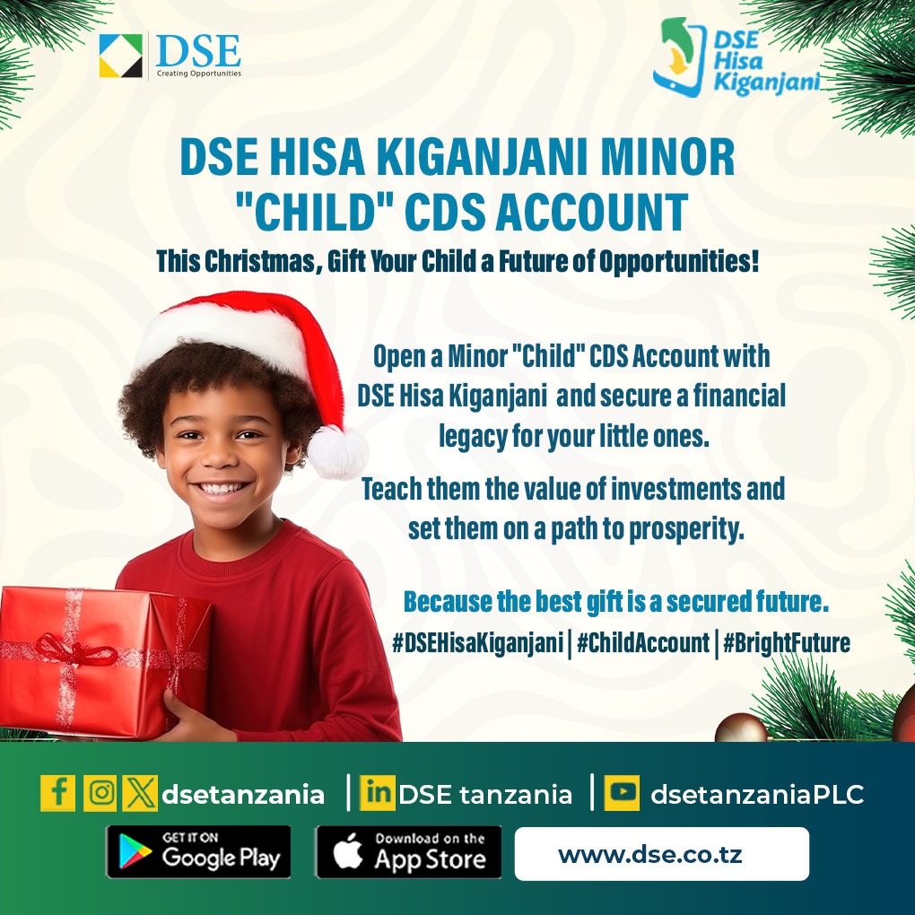 dsetanzania's tweet photo. #DSEHisaKiganjani
#ChildAccount
#dsebrighterfuture https://t.co/ZsXMqmWX2c