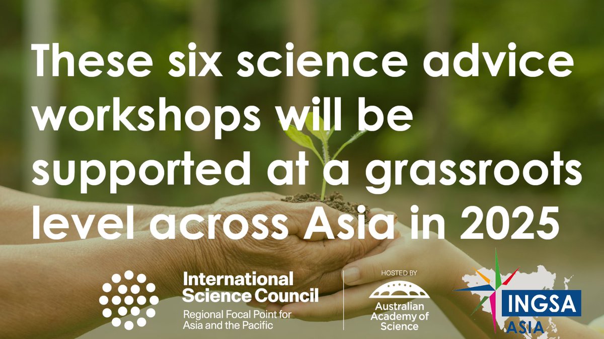 Asia Research News (@researchsea) on Twitter photo 👏Congratulations to the winners of seed grants from <a href="/INGSA_Asia/">INGSA-Asia</a>, supported by <a href="/ISC/">International Science Council</a> Regional Focal Point for Asia and the Pacific. Awardees from India, Indonesia, Malaysia, and Pakistan will receive funding and mentorship to organize #workshops promoting #science advice in their 👏Congratulations to the winners of seed grants from <a href="/INGSA_Asia/">INGSA-Asia</a>, supported by <a href="/ISC/">International Science Council</a> Regional Focal Point for Asia and the Pacific. Awardees from India, Indonesia, Malaysia, and Pakistan will receive funding and mentorship to organize #workshops promoting #science advice in their