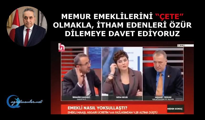 #EzberBozun
Sevgili İsmail Küçükkaya siz emeklileri o kadar savunurken, sizin kanalınızda böyle hadsiz bir konuşma hiç yakışık almadı.
Gazeteciyim diye geçinen bu zatı şiddetle kınıyoruz.