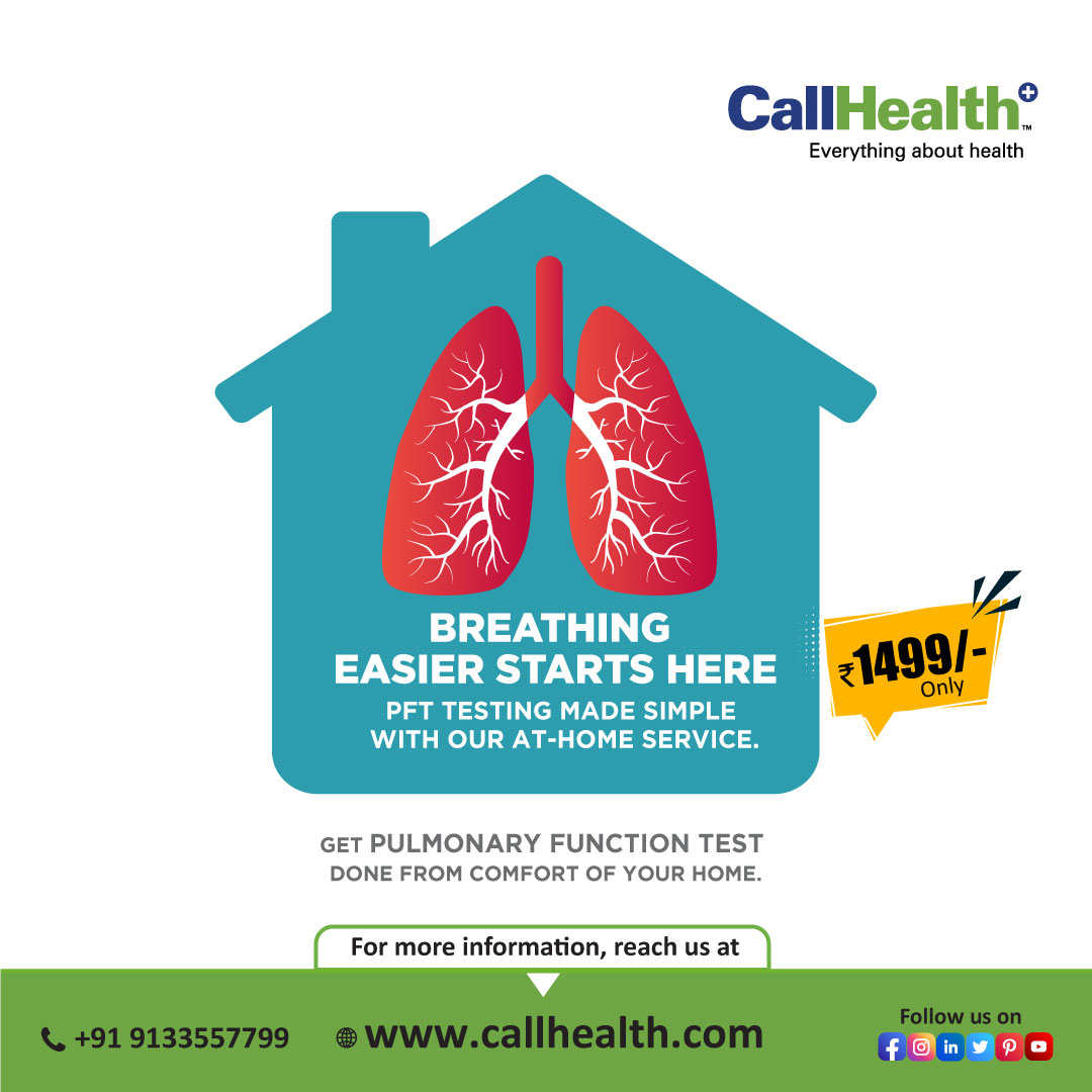 CallHealthIndia's tweet image. #CallHealth offers PFT at-home service offering convenience and hassle-free lung health assessment.

To book an at-home #Pulmonaryfunctiontest or to know more details:
Web: callhealth.com
Call: +91 9133557799
..

#pulmonaryfunctiontest #respiratorycare