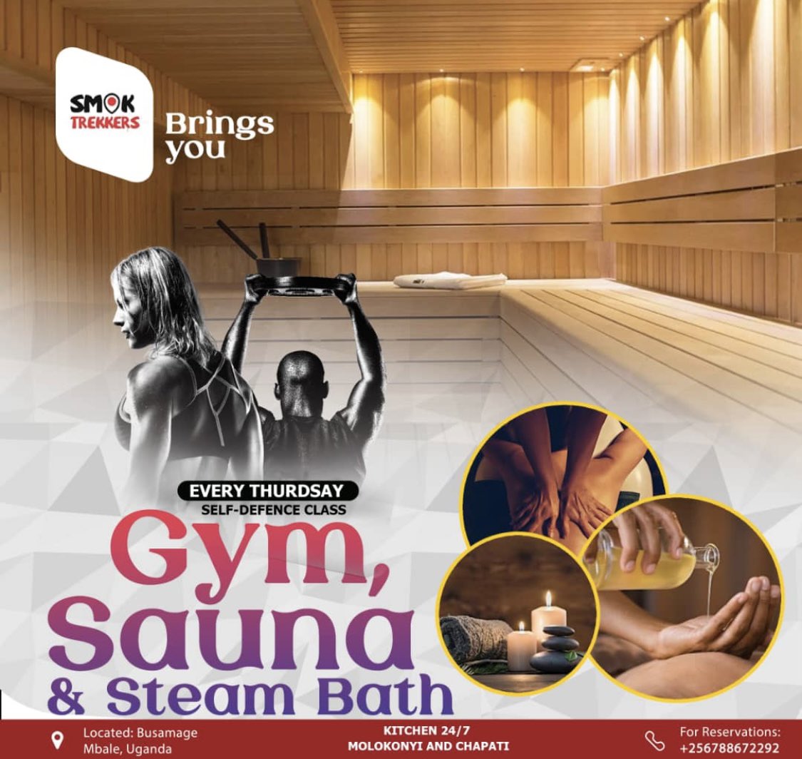 Smak Trekkers Point Mbale (@smaktrekkers) on Twitter photo Looking forward onto relaxing after those long hours of work, look no further <a href="/smaktrekkers/">Smak Trekkers Point Mbale</a> - Busamaga, Mbale | Every Thursday we bring you sauna, steam bath, massage, self defense classes, & Gymnastics | Our Kitchen Is Open 24/7 • RSVP: 0788672292 | #BeyondExpectations Looking forward onto relaxing after those long hours of work, look no further <a href="/smaktrekkers/">Smak Trekkers Point Mbale</a> - Busamaga, Mbale | Every Thursday we bring you sauna, steam bath, massage, self defense classes, & Gymnastics | Our Kitchen Is Open 24/7 • RSVP: 0788672292 | #BeyondExpectations