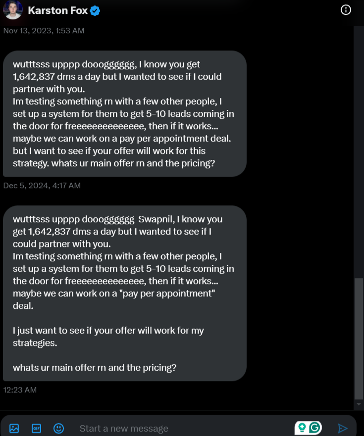 Outreach from your favourite client acquisition gurus