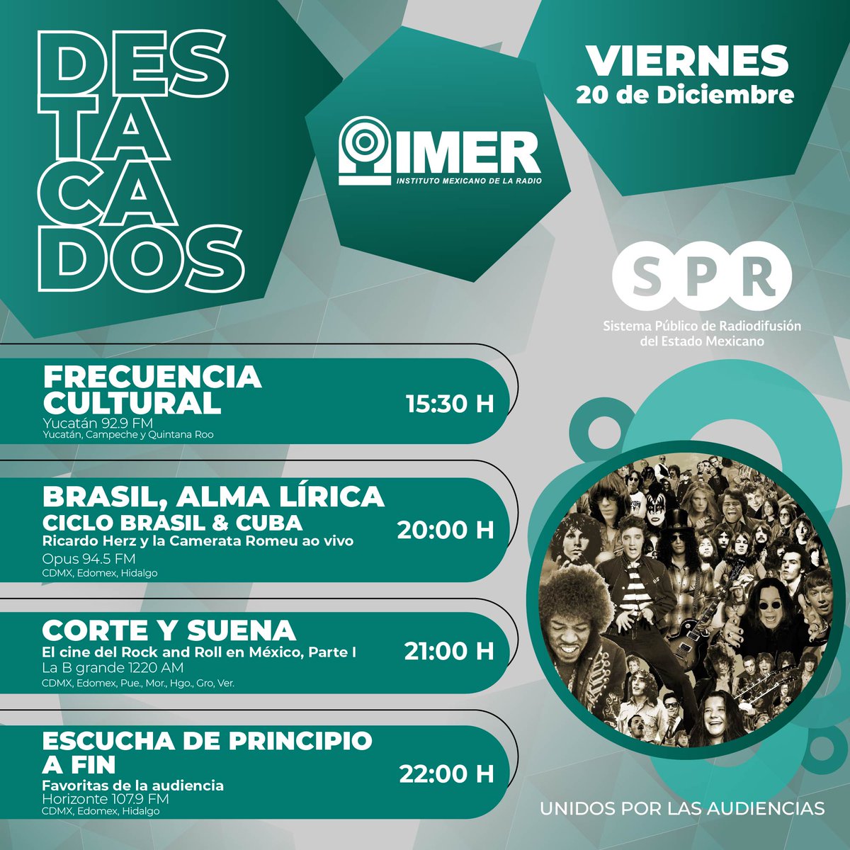 #CorteYSuena preparó un #ProgramaEspecial de las y los cantantes y el ambiente musical que caracterizaban las películas de los años 50 y 60.🎬🤩 

🗓️20 de diciembre⏰21:00hrs en <a href="/XEB1220AM/">La B Grande de Méx.</a>, una emisora del <a href="/imerhoy/">IMER</a>, por el📻#1220AM 

#UnidosPorLasAudiencias