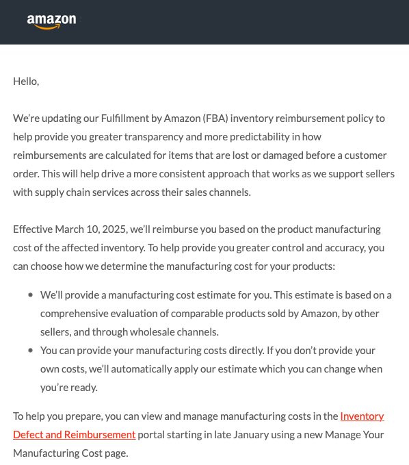 This is the most pernicious policy change that Amazon has made in 10+ years.

Yes, it’s a cash grab from sellers that are already bled dry.

Yes, giving Amazon your COGS arms them with info to inform their future private label decisions.

But there’s a third consequence that no