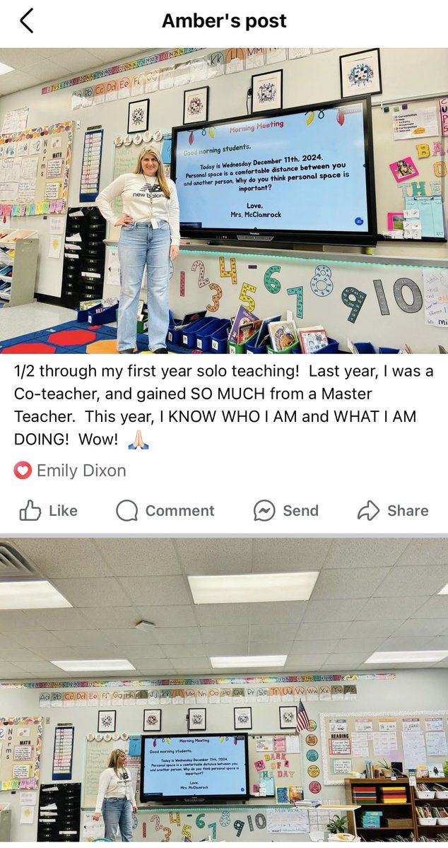 AmberMcclamrock's tweet photo. @jenbrown224 thank you the opportunity to CoTeach last year!Thank you to RSS for giving me the opportunity to transitiontoTeacher!I worked alongside an incredible Master Teacher! This is my first year teaching solo!  It’s been an amazing year so far! @TonyaBGerman @RSSchoolsNC https://t.co/teJoSnFqUv