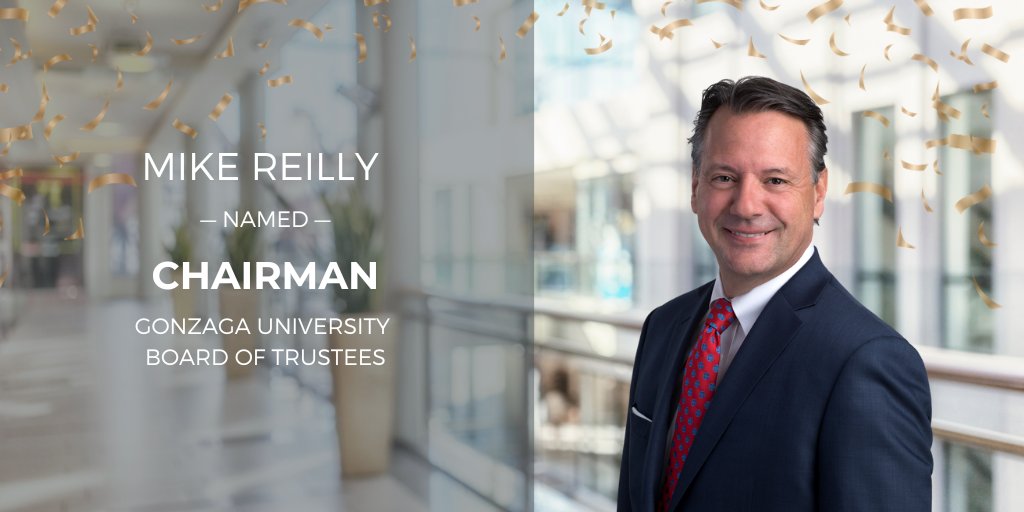 Congratulations to Mike Reilly, who has been appointed Chairman of the Gonzaga University Board of Trustees! Read more here: bit.ly/407f5Fv