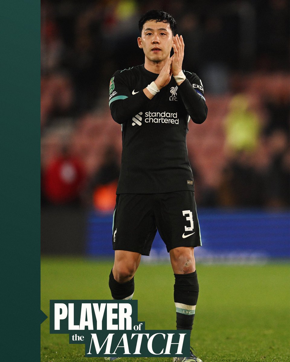 LFCIndonesia's tweet image. Totalitas tanpa batas sepanjang pertandingan🛡️

Wataru Endo terpilih menjadi pemain terbaik pada laga #SOULIV tadi malam 👊🤝