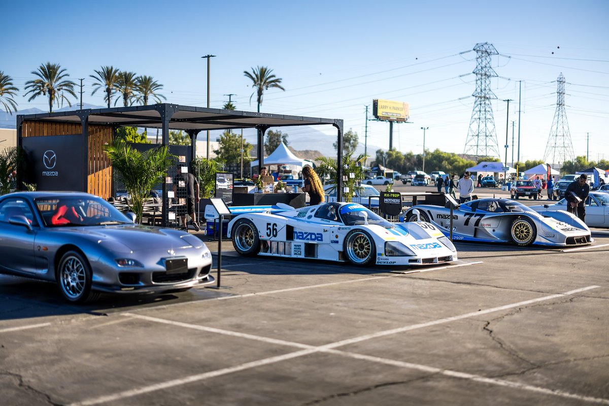 MazdaRacing's tweet image. Flashback to seeing these classic Mazda historics at @SevenStock, an annual festival where enthusiasts come together to appreciate and admire rotary-powered cars.
