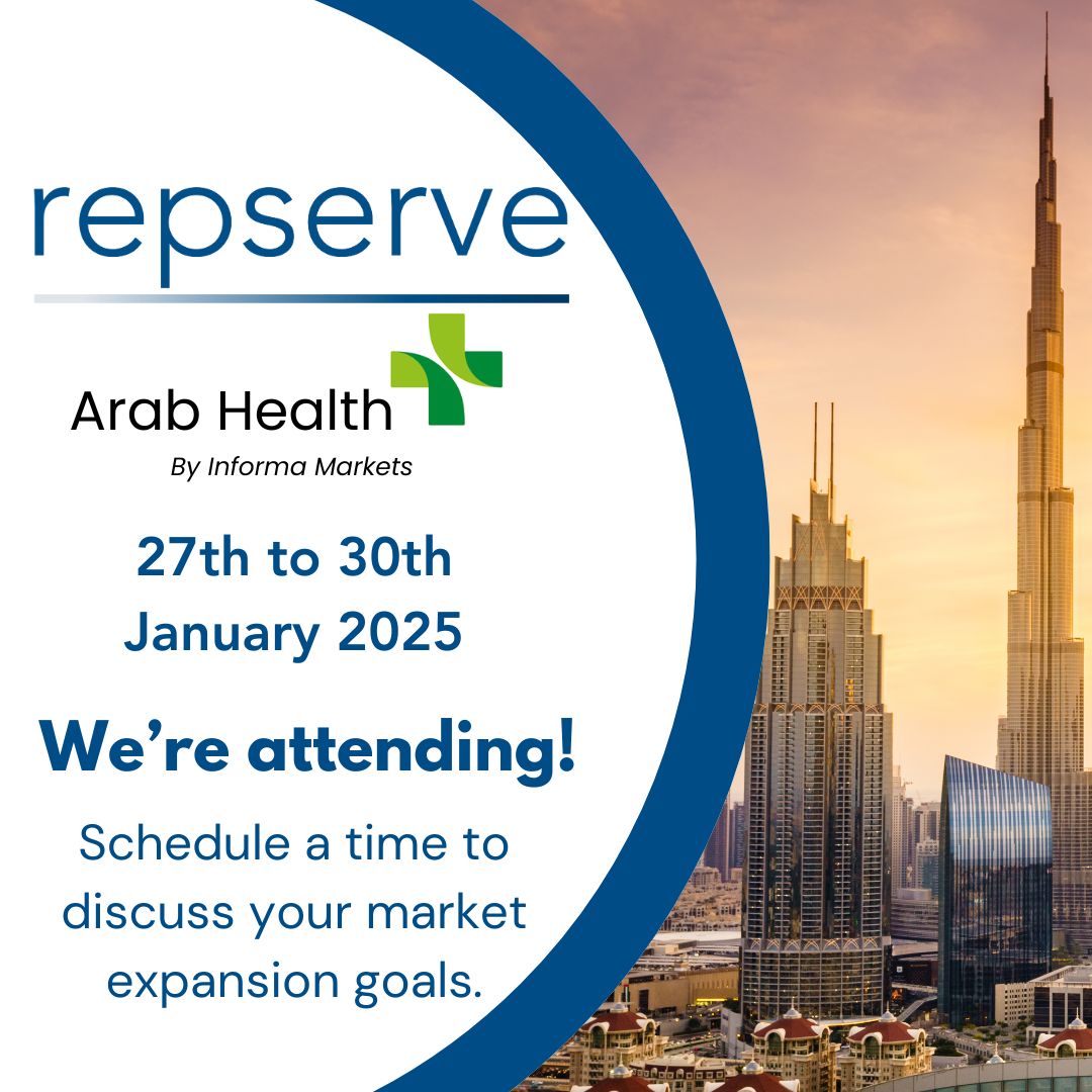 If you are exhibiting at Arab Health in January and would like to discuss how Repserve can help you enter new global markets at a fraction of the cost, send us a message and we'll come meet with you at your stand.

#ArabHealth2025 #Dubai #InternationalBusinessDevelopment