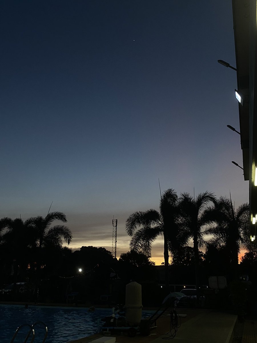 Smell of cigarette smoke blended with the atmosphere