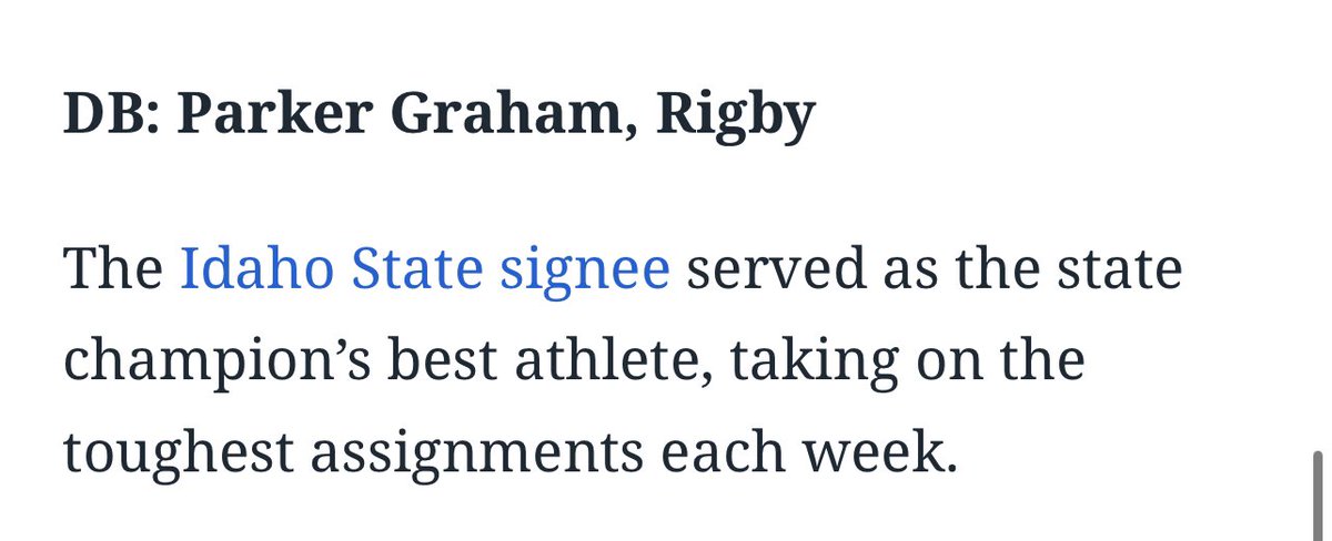 parker graham (@parkergraham03) on Twitter photo So blessed to receive first team all state and 3x state champ! <a href="/rigbyfbl/">Rigby Football</a> <a href="/CoachAGG/">Armando G. Gonzalez⚜️</a> <a href="/CoachAFlowers/">Aaron Flowers</a> <a href="/KOFEEZEE1/">Benny Kofe</a> So blessed to receive first team all state and 3x state champ! <a href="/rigbyfbl/">Rigby Football</a> <a href="/CoachAGG/">Armando G. Gonzalez⚜️</a> <a href="/CoachAFlowers/">Aaron Flowers</a> <a href="/KOFEEZEE1/">Benny Kofe</a>