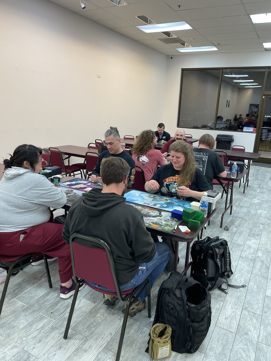 GalacticGamesNC's tweet photo. Thank you for everyone who showed up tonight! 
Players came from out of state to support us and it’s the best feeling in the world to see everyone. 
18 players for an awesome turn out and we couldn’t be more excited for the future! https://t.co/q3xKiyfri3