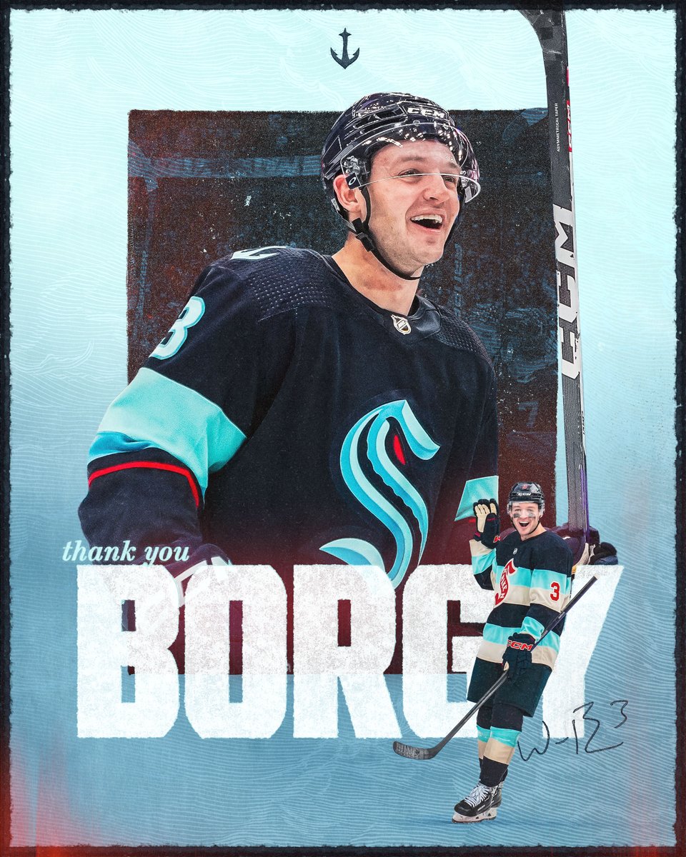 SeattleKraken's tweet image. One of the OGs. 
 
Thank you, @wborgen19, for creating history with us on and off the ice. Wishing you all the best in New York! 💙