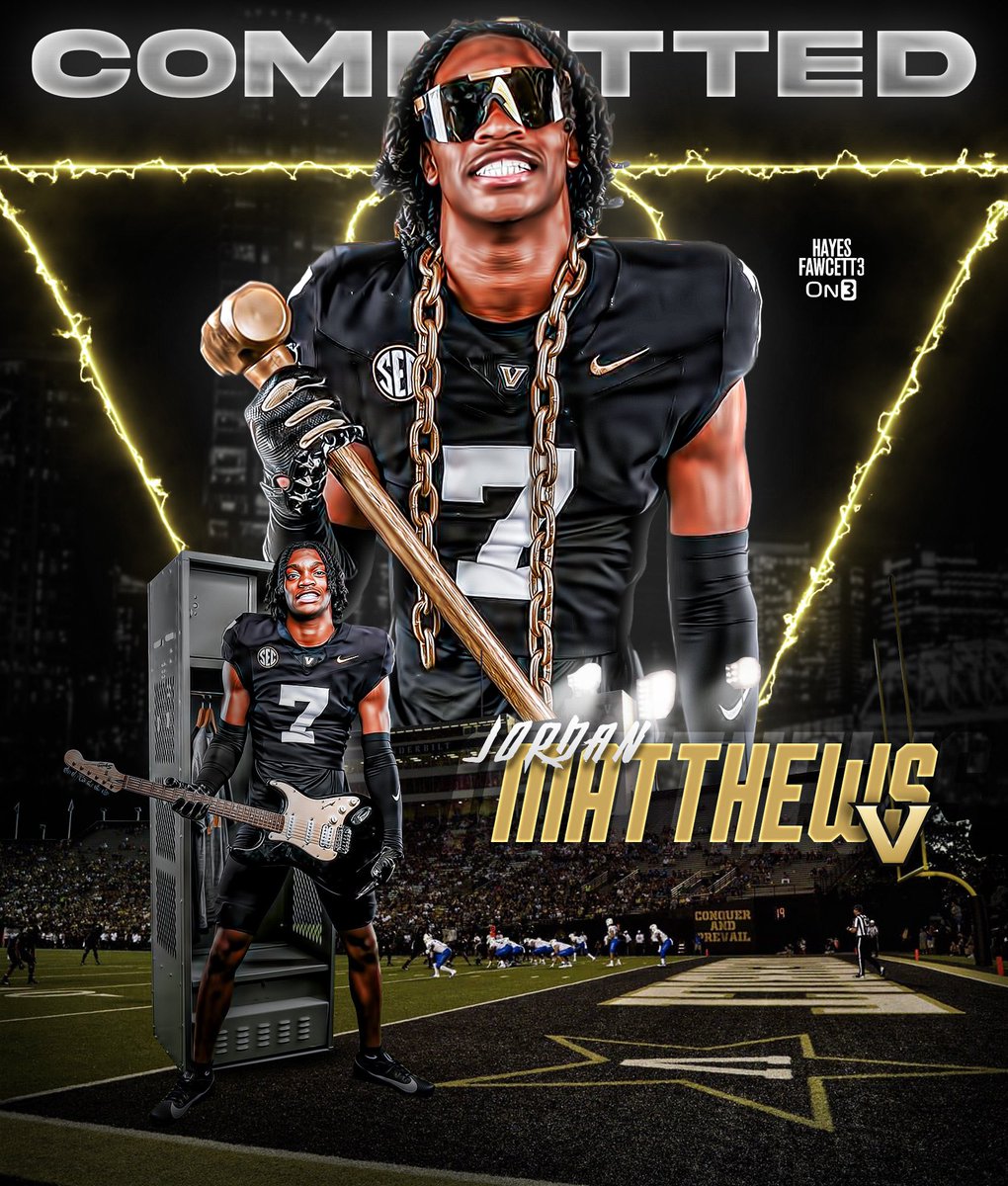 BREAKING: Tennessee transfer CB Jordan Matthews has Committed to Vanderbilt, he tells @on3sports

The 6’2 190 CB will have 3 years of eligibility remaining 

Top 15 CB in the ‘23 Class (per On3)

on3.com/transfer-porta…