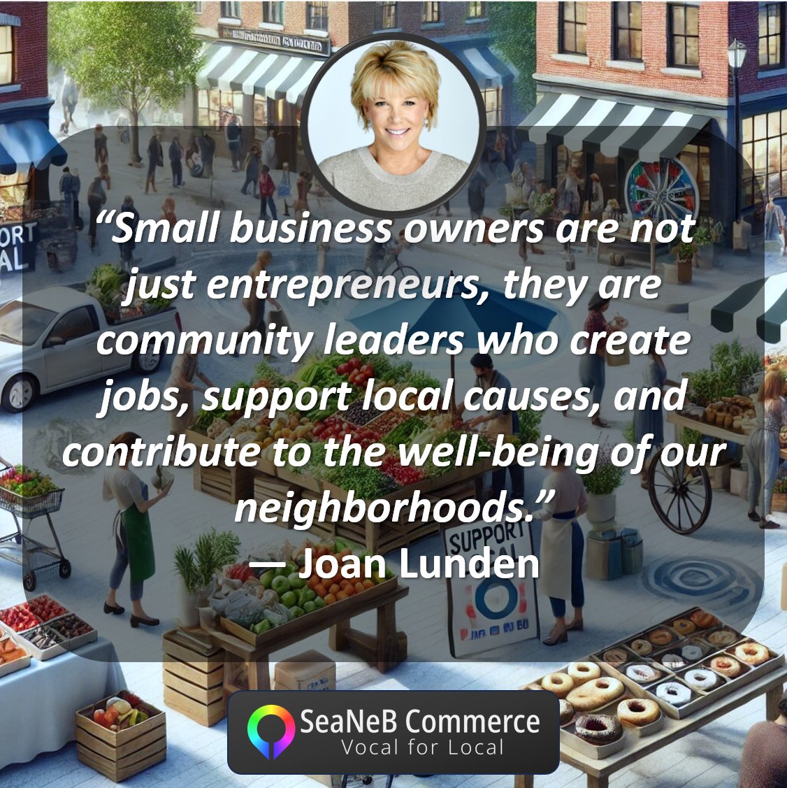 SeaNeB's tweet photo. 📢 "Small business owners are not just entrepreneurs; they are community leaders who create jobs, support local causes, and contribute to the well-being of our neighbourhoods." — Joan Lunden

#VocalForLocal #SupportSmallBusiness #CommunityLeaders #SeaNeB #LocalEconomy https://t.co/2pD9ixLzBo