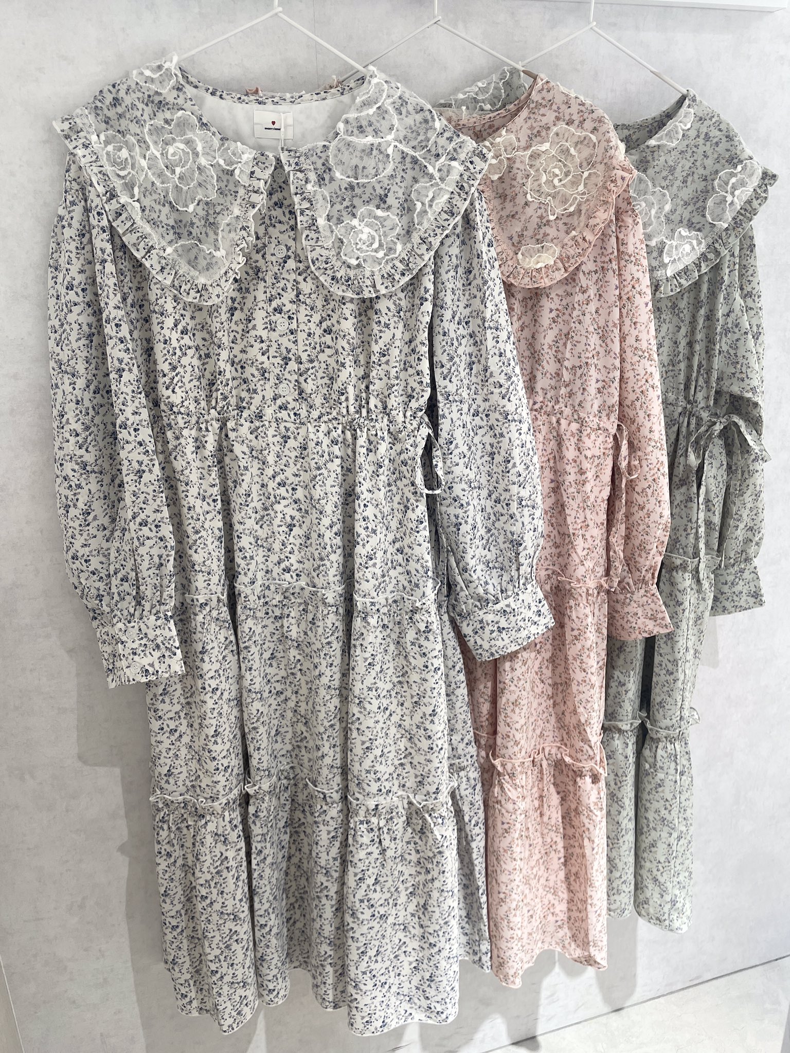 merry jenny floralレースカラーワンピース 【公式通販】