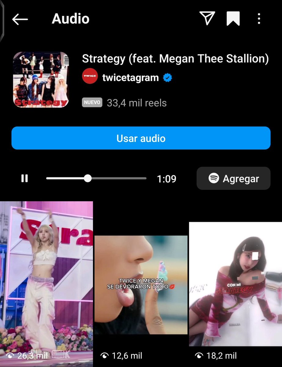 momonubecita's tweet photo. viendo entre IG y YT y si por si aún les quedaban dudas sobre si Strategy llega a más público, en IG el audio superó +33k. Y en YT es tendencia 👀 o sea que se las recomienda básicamente. Para que tengan en cuenta y si pueden vayan a darse una vuelta apoyando esos vídeos también https://t.co/vabH9yIkoT