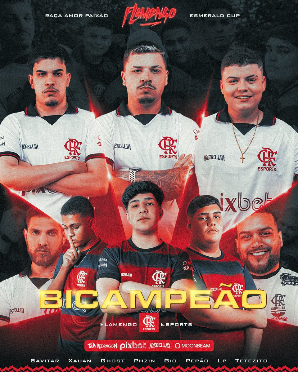 flaesports's tweet photo. A SELEFLA É A MAIOR DO MUNDO! Bicampeão na Esmerald Cup!

Dezembro é o mês da SELEFLA, mês de muitas conquistas para fechar o ano com chave de ouro 🔴⚫ https://t.co/Ia3wAJcYiG