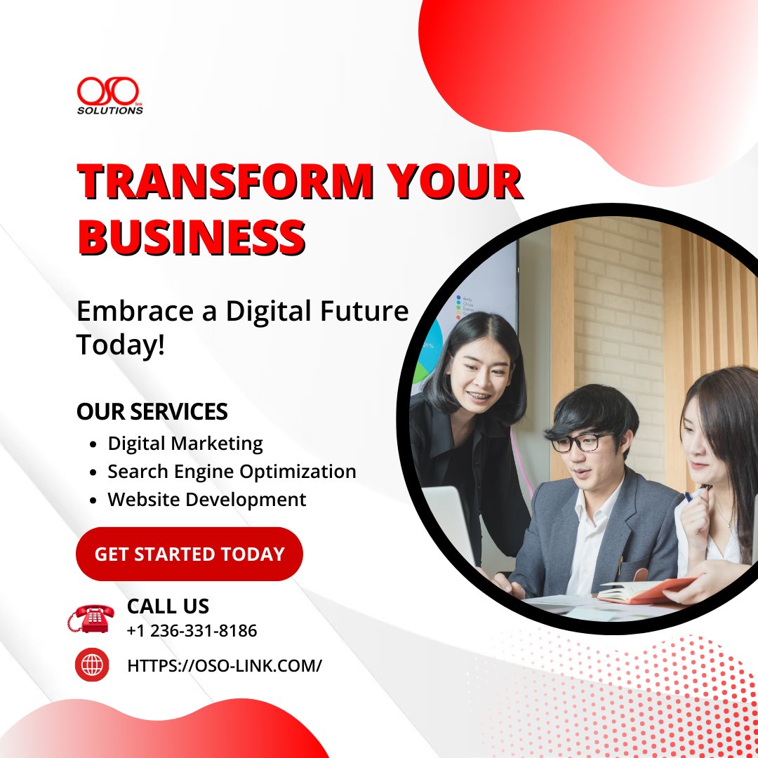 osolinkcanada's tweet image. Don’t let your small business get left behind—embrace innovation and watch your brand soar. Let’s build your digital future together!

CONTACT US HERE:
info@oso-link.com
+1 236 331 8186
oso-link.com

#DigitalTransformation #WebDesign #DigitalMarketing #SmallBusiness