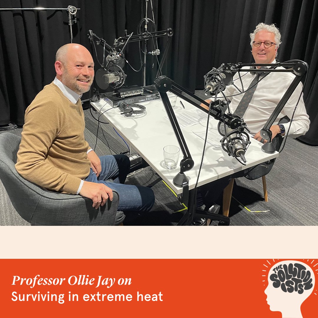 Charles Perkins Centre (@cpc_usyd) on Twitter photo How to cool your body and survive in extreme heat
🌅 Heatwaves kill more people than natural disasters combined, and Australia’s fiery summers are only getting hotter. Leading heat expert Professor <a href="/ollie_jay13/">Ollie Jay</a> talks to The Solutionists with Professor <a href="/mscott/">Mark Scott</a> about his work on How to cool your body and survive in extreme heat
🌅 Heatwaves kill more people than natural disasters combined, and Australia’s fiery summers are only getting hotter. Leading heat expert Professor <a href="/ollie_jay13/">Ollie Jay</a> talks to The Solutionists with Professor <a href="/mscott/">Mark Scott</a> about his work on