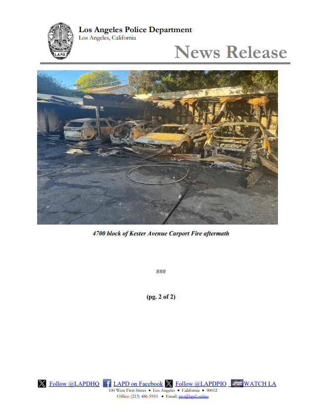 NR24339dc Suspect Sought in Sherman Oaks Arson Series