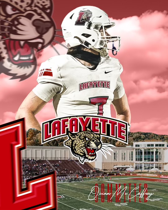 Quinn McCaffrey 2025 (@q_mccaffrey) on Twitter photo 100% COMMITTED! #RollPards | #ClimbTheHill
<a href="/LafColFootball/">Lafayette Football</a> <a href="/Coach__Trox/">John Troxell</a> <a href="/CoachSeumalo/">Andrew Seumalo</a> <a href="/Coach_Saint/">Mike Saint Germain</a> <a href="/MCthedc/">Meade Clendaniel</a> <a href="/jhrosefootball/">JH ROSE FOOTBALL</a> <a href="/WillBland16/">Will Bland</a> 100% COMMITTED! #RollPards | #ClimbTheHill
<a href="/LafColFootball/">Lafayette Football</a> <a href="/Coach__Trox/">John Troxell</a> <a href="/CoachSeumalo/">Andrew Seumalo</a> <a href="/Coach_Saint/">Mike Saint Germain</a> <a href="/MCthedc/">Meade Clendaniel</a> <a href="/jhrosefootball/">JH ROSE FOOTBALL</a> <a href="/WillBland16/">Will Bland</a>