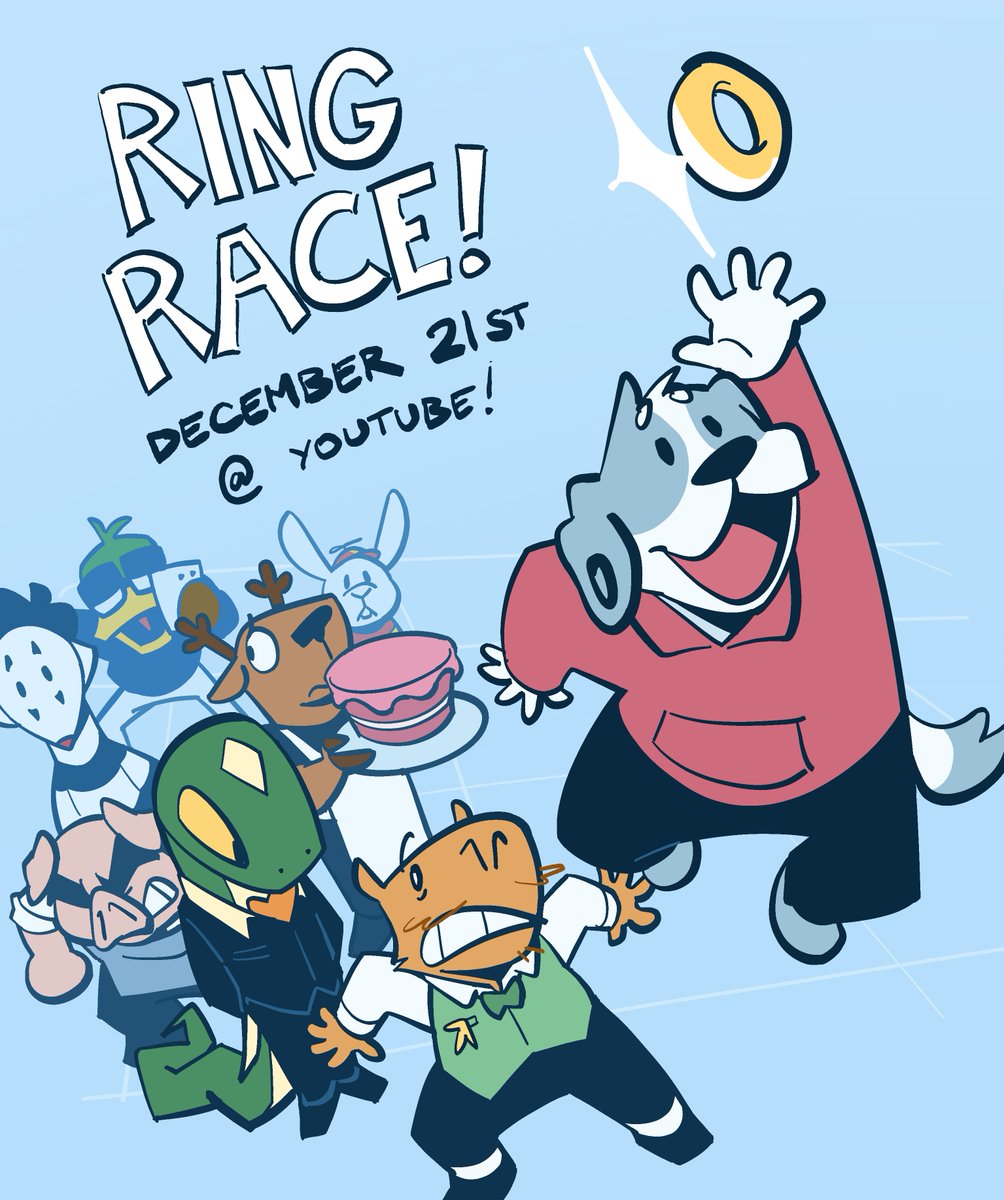 DestituteBaron's tweet image. last year, i had the pleasure of working on @doginacafe's film Ring Race, and it's finally coming to YOUR screen THIS SATURDAY, DECEMBER 21ST!!
so this winter weekend... cozy up by the fire, enjoy a hot cup of cocoa, and tune in for the most ringiest race of the year!