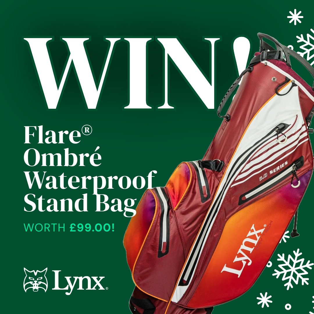 Lynx Flare Waterproof Cart Bag - Red Ombre Lynx Flare Waterproof Cart Bag - Red Ombre