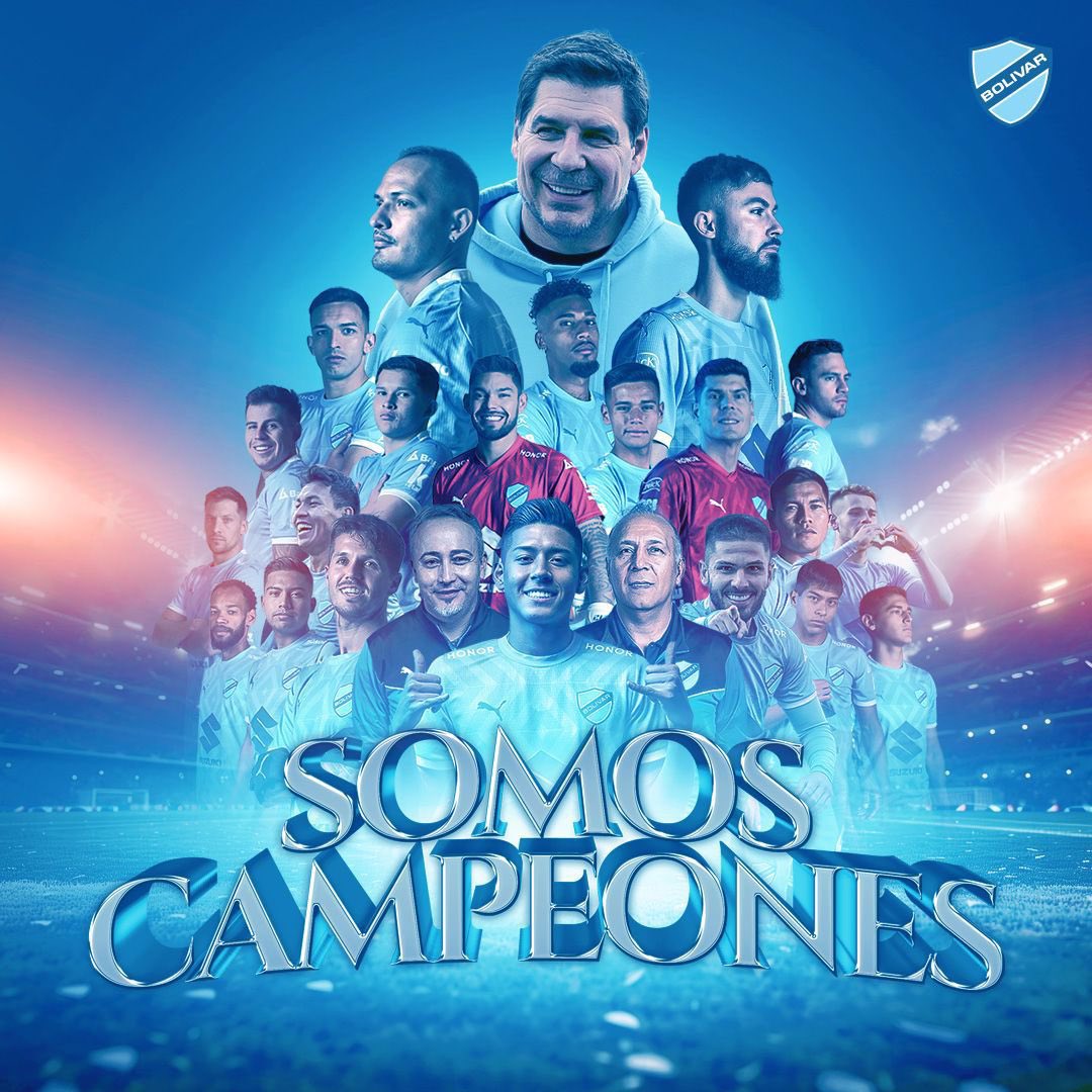 marceloclaure's tweet image. Y ya lo ven, Somos campeones, otra vez! 🏆 Fue una increíble temporada. Volvimos a demostrar que somos los mejores del fútbol boliviano. A nuestros jugadores, cuerpo técnico, socios e hinchas, esto es para ustedes. ¡Bolivar_Oficial  celebremos y sigamos haciendo historia! 🩵