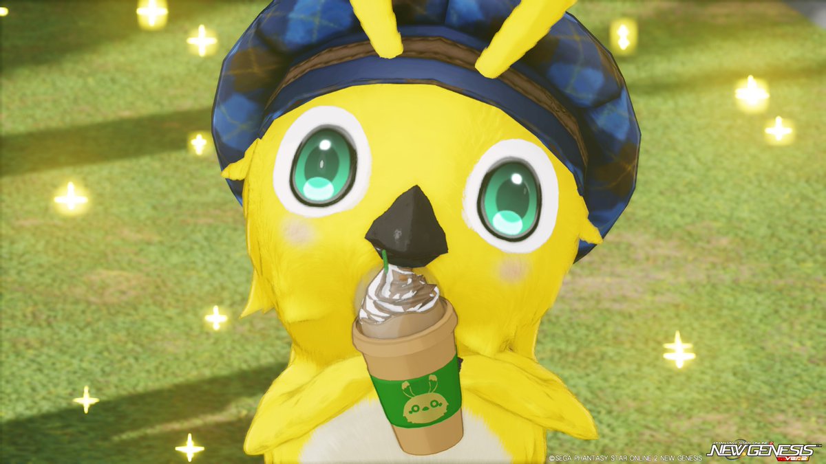 tcnt16277's tweet image. ラッピーフラペチーノはじめたきゅ🥤🐥 
#PSO2NGS