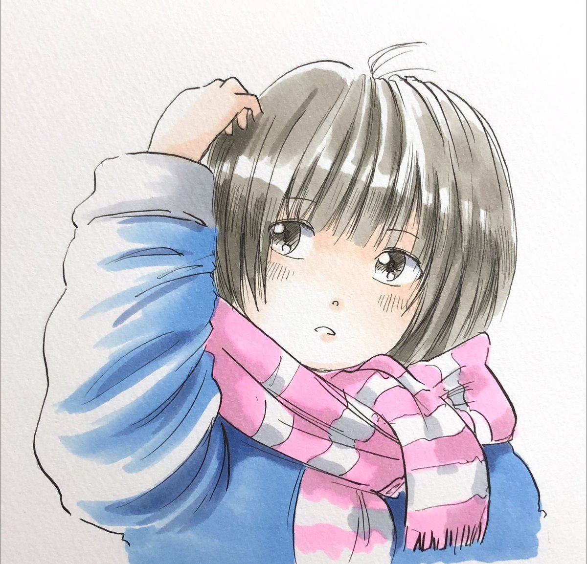 ラム・インベーダー(うる星やつら) 「#あなたの描いたマフラー女子を見せて 」|まるも☆『きゃぴ』Kindle版発売中！のイラスト