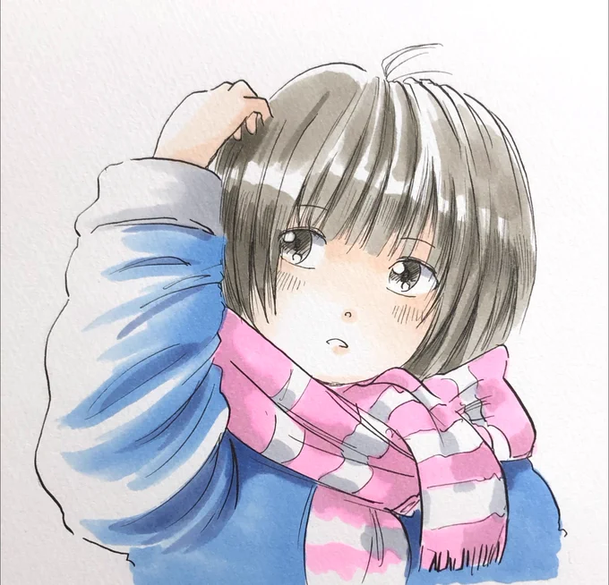 #あなたの描いたマフラー女子を見せて 