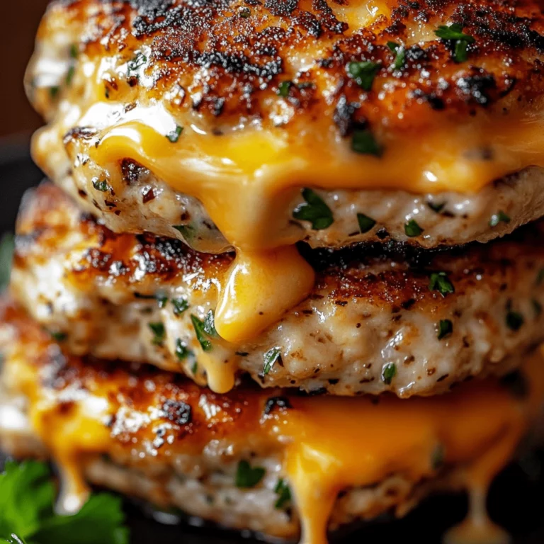 Cheddar Ranch Chicken Burgers