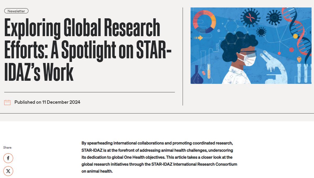 World Organisation for Animal Health in Asia (@woah_asia) on Twitter photo 🎓 Do you know about the International Research Consortium on Animal Health, or STAR-IDAZ (<a href="/StarIdaz/">STAR-IDAZ IRC</a>)? Read our spotlight on how the group addresses #animahealth challenges & is dedicated to #OneHealth objectives. 🤝
📄 woah.org/en/exploring-g…
#STARIDAZ 🎓 Do you know about the International Research Consortium on Animal Health, or STAR-IDAZ (<a href="/StarIdaz/">STAR-IDAZ IRC</a>)? Read our spotlight on how the group addresses #animahealth challenges & is dedicated to #OneHealth objectives. 🤝
📄 woah.org/en/exploring-g…
#STARIDAZ