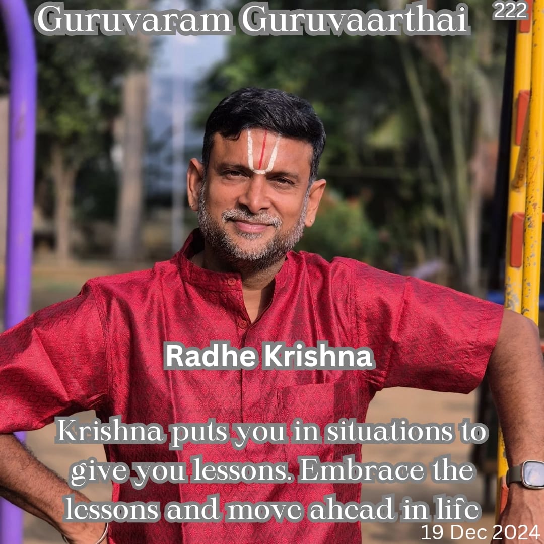 Gopalavallidas1's tweet photo. #guruvaram #guruvaarthai
#handlesituations #newlessons
#embracethejourney #moveon
#radhekrishna
@jairadhekrishna https://t.co/y8UeHlMa1B