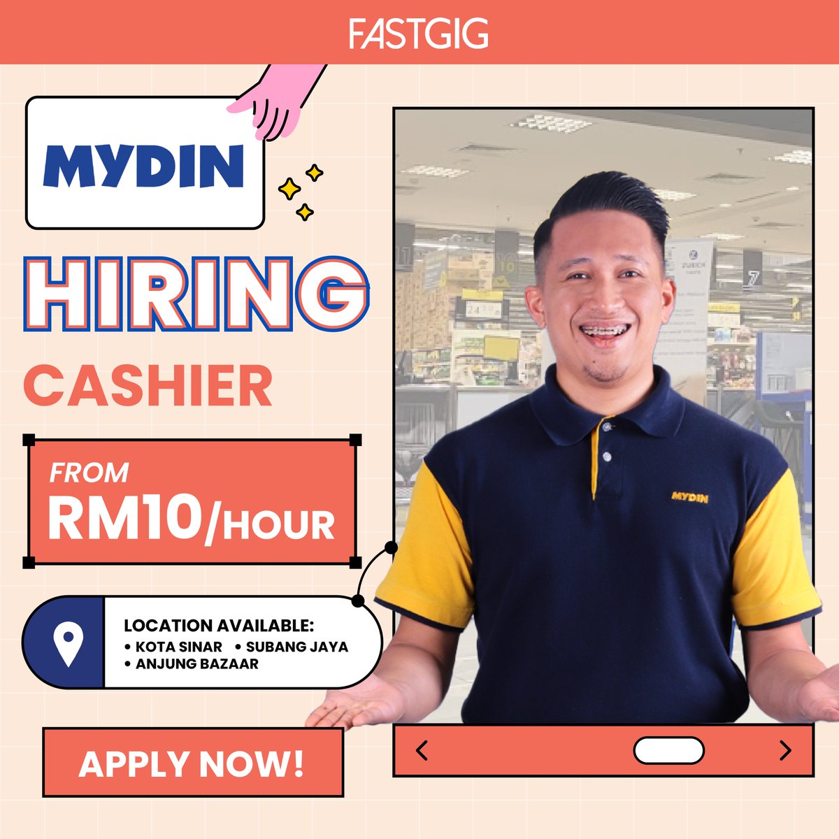 FastGigMY's tweet photo. 1. Nandos I Service Crew &amp; Kitchen Crew
2. https://t.co/grVqAPE4rA I Warehouse Assistant
3. Isetan I Service Crew, Kitchen Helper, Dish Washer &amp; Hall Service
4. Mydin I Cashier
5. A&amp;W I Kitchen Crew

Download FastGig App and Apply now! 
https://t.co/j85F2ll9gD  

#fastgig https://t.co/6ybW1r9WZC