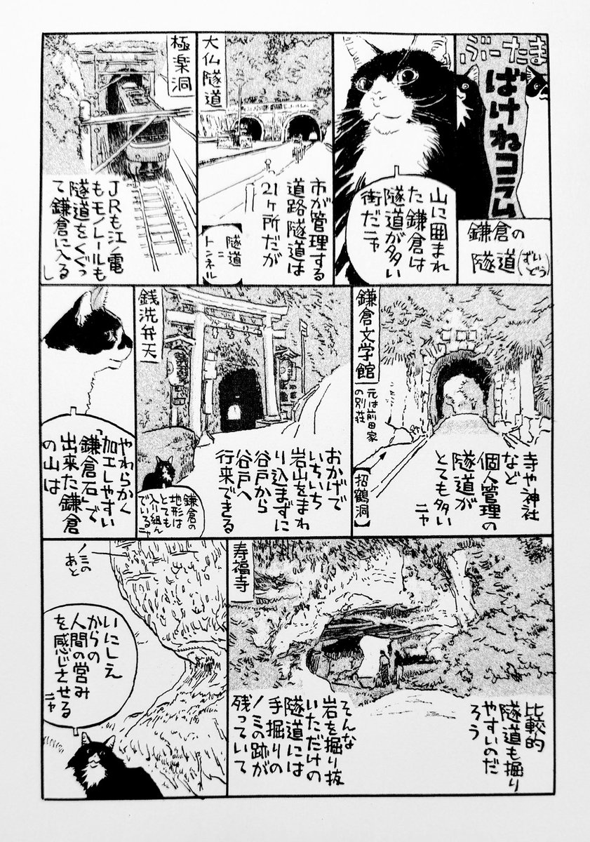 『ぶーたま ばけねコラム』

鎌倉の隧道(ずいどう)

「#かまくらBAKE猫倶楽部」に登場するノルウェージャンフォレストキャットの"ぶー"と三毛雄"たま"の(化)猫視点の鎌倉コラム。
第34話と関連あります。

※鎌倉文学館は改修のため2027年4月まで休館中です 