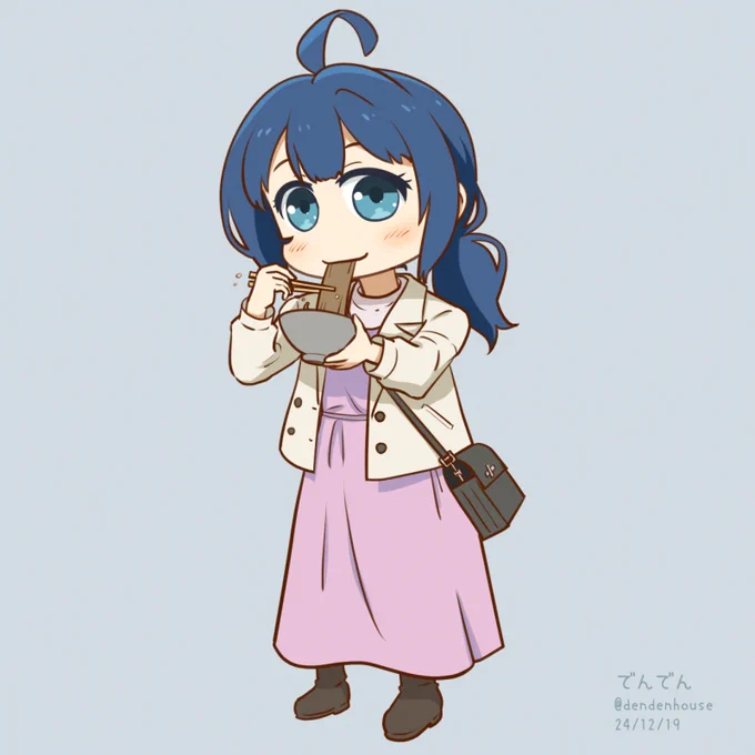 年末も近いので、立ち食い八奈見さんを描く。#マケイン #八奈見杏菜 