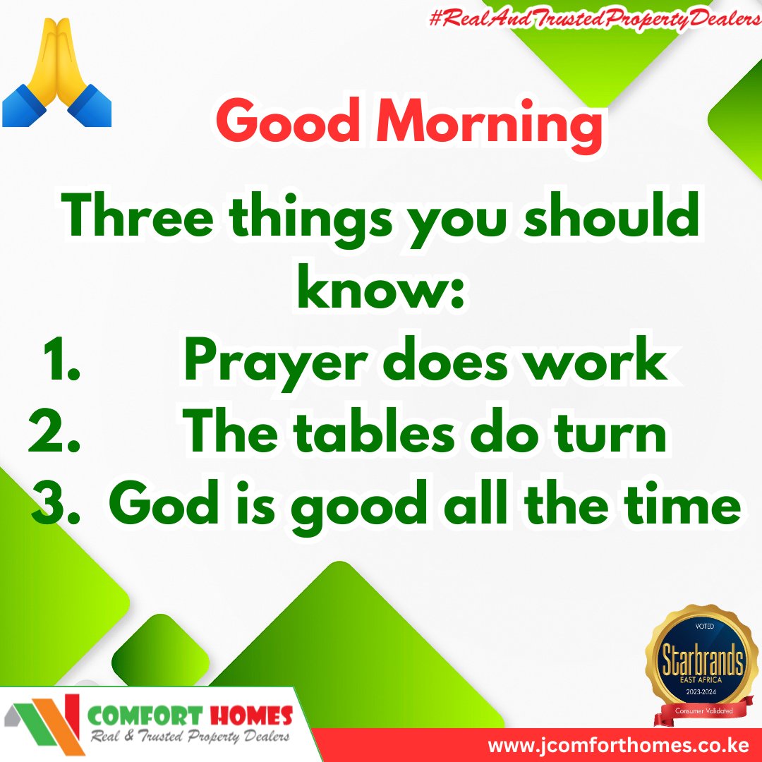 ComfortHomeske's tweet photo. We wish you a blessed day ahead 🙏 ✨️
https://t.co/LDB3kjkOxN
#ComfortHomes
#LipaCashEndaNaTitle https://t.co/G0fdc8A0FJ